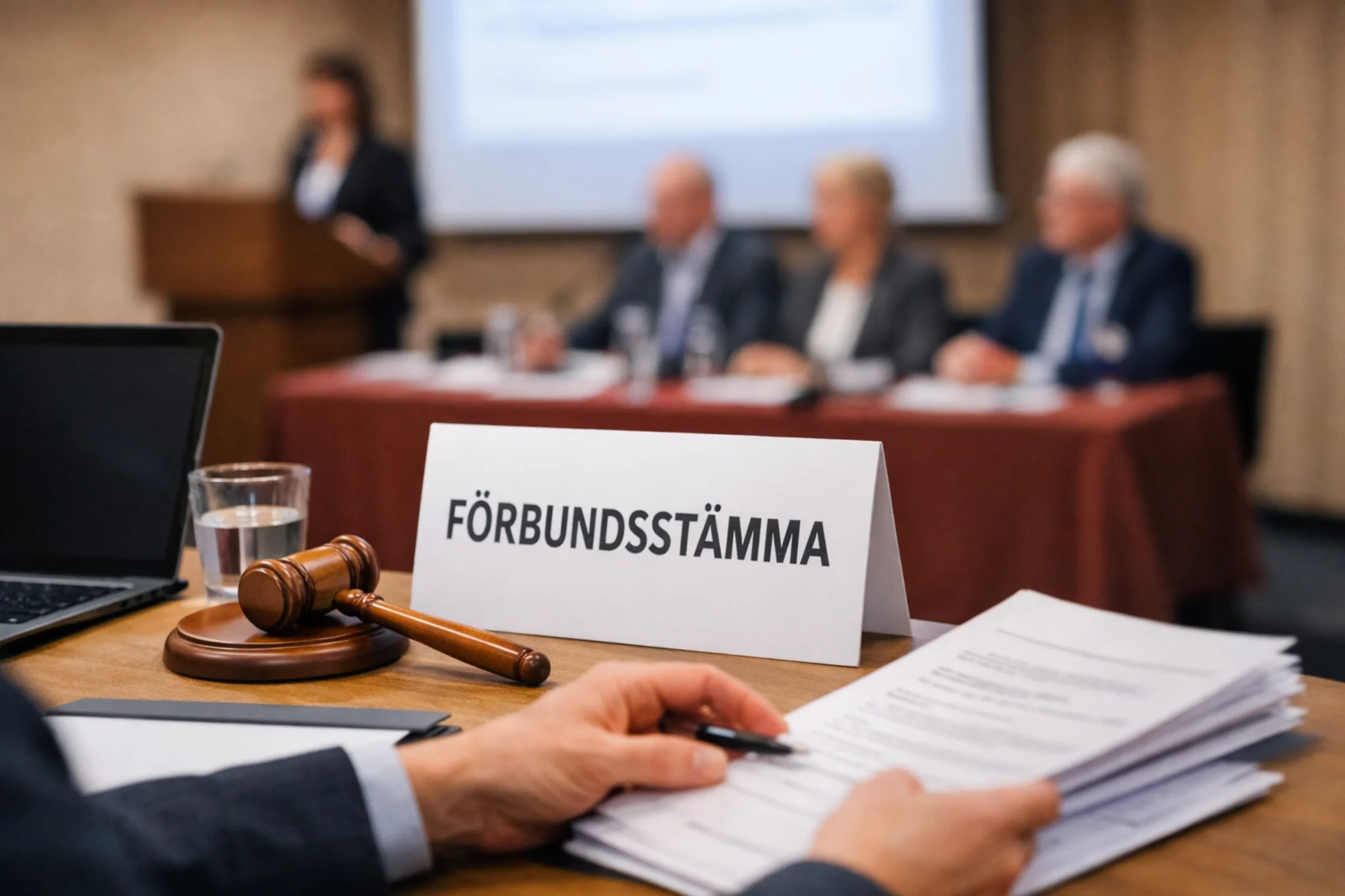 Bild på en man som håller papper