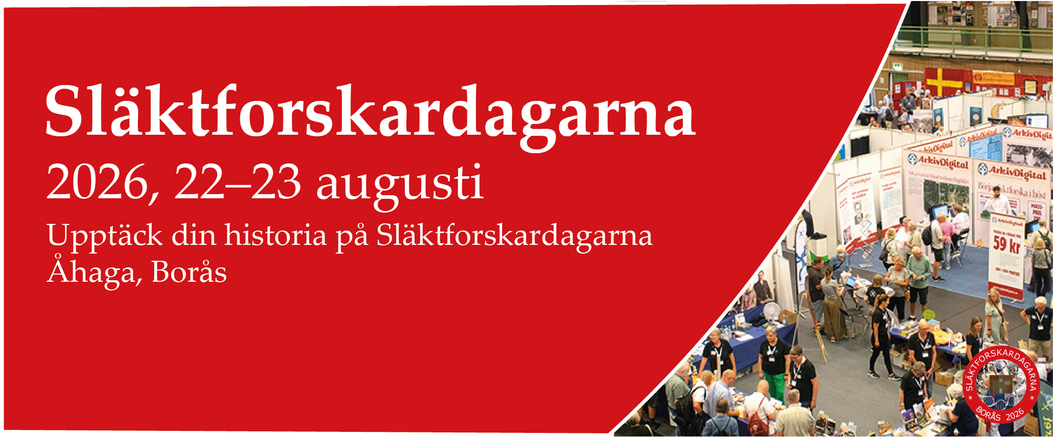 Banner till släktforskar dagarna 2026